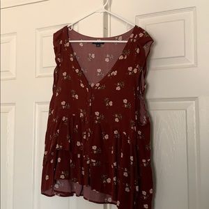 American eagle ruffled shirt